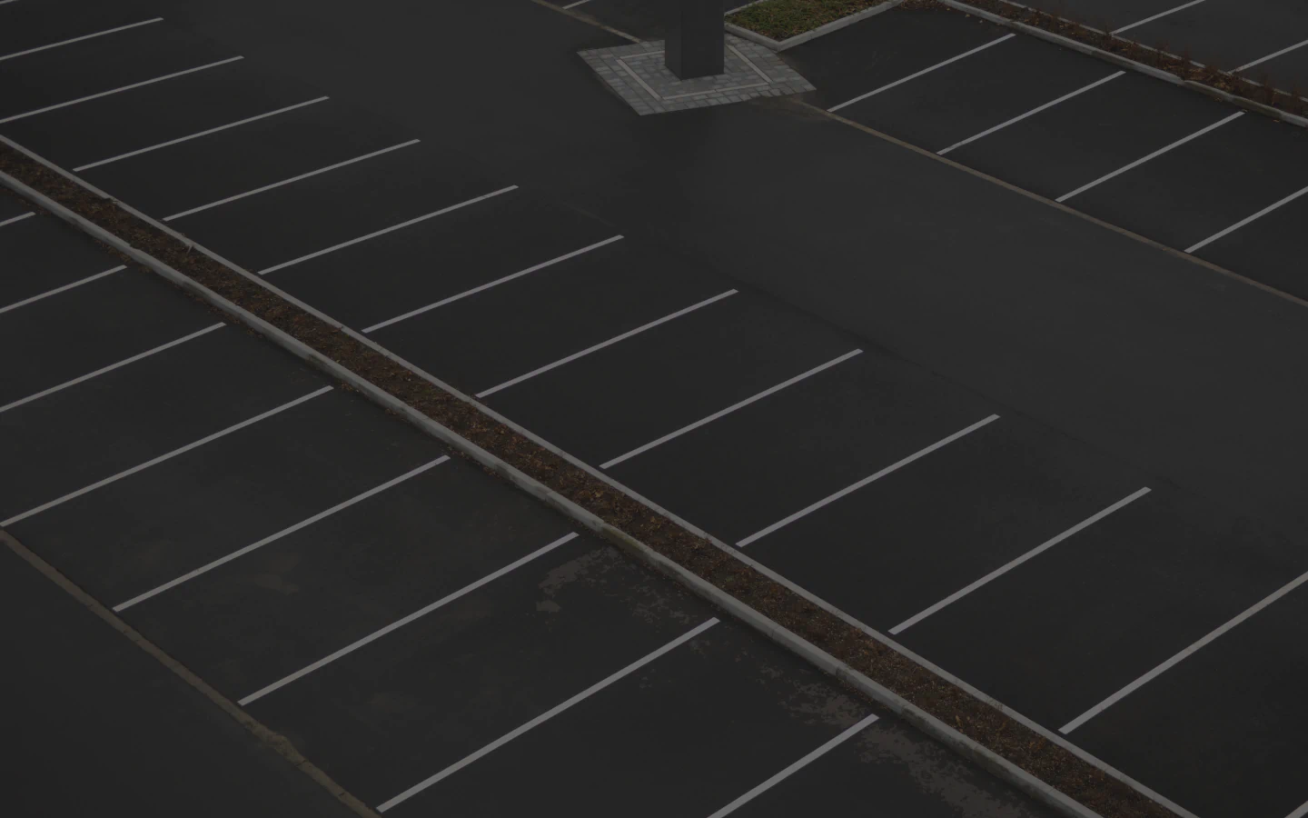 an empty parking lot